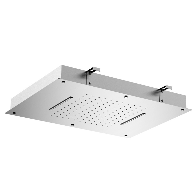 ATLANTE Soffione a soffitto da incasso 560x400 in acciaio inox