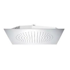 OCEANO Soffione a soffitto da incasso 500x500 in acciaio inox