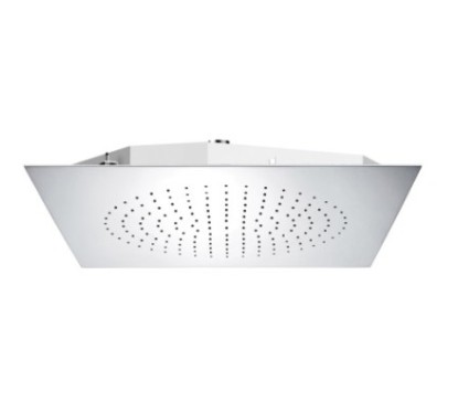 OCEANO Soffione a soffitto da incasso 500x500 in acciaio inox