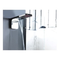 TESEO Soffione a muro 555x300 3 getti in acciaio inox