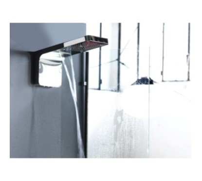 TESEO Soffione a muro 555x300 3 getti in acciaio inox