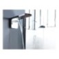 TESEO Soffione a muro 555x300 3 getti in acciaio inox
