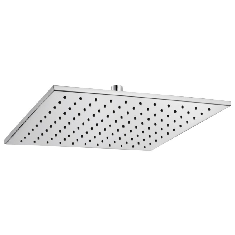 SATURNO 30Q Soffione in ottone quadro 300x300 finitura bianco opaco