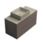 TABULAE mobile bagno sospeso cm.101x46 con lavabo finitura fango opaco / sabbia opaco