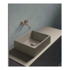 TABULAE mobile bagno sospeso cm.101x46 con lavabo finitura fango opaco / sabbia opaco