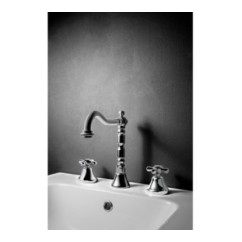 ERICE Batteria lavabo scarico 1”1/4 finitura cromo