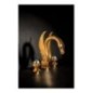CRYSTAL Batteria lavabo scarico 1”1/4 maniglia swarovski finitura oro lucido