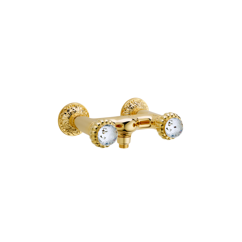 CRYSTAL Gruppo doccia esterno maniglia swarovski finitura oro lucido