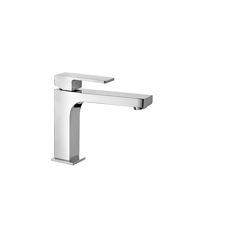 H-UNO Monocomando lavabo con bocca lunga con scarico finitura cromo