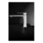 H-UNO Monocomando lavabo con bocca lunga senza scarico finitura cromo