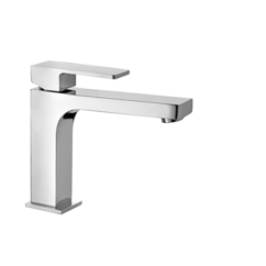 H-UNO Monocomando lavabo con bocca lunga senza scarico finitura cromo