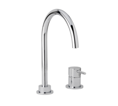 TONDì Monocomando lavabo due fori senza scarico finitura cromo