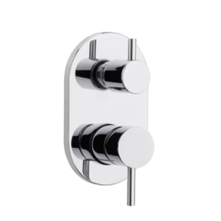 TONDì Monocomando doccia incasso due uscite con deviatore ceramico finitura cromo