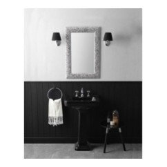 ALBANO lavabo 50 cm + colonna finitura graphite