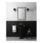 ALBANO lavabo 50 cm + colonna finitura graphite
