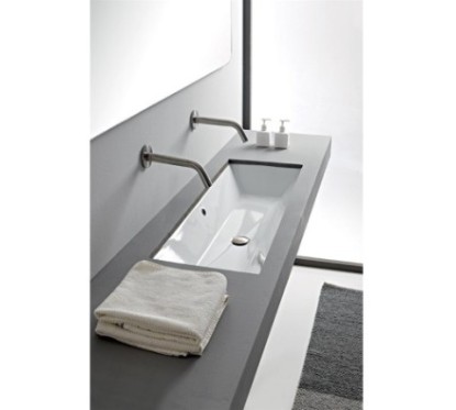 TEOREMA 2.0 Lavabo sottopiano 100 x 36 Cm
