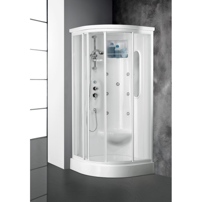 ETERNITE' Cabina doccia multifunzione 80x80xh.215 cm. completa di sola rubinetteria
