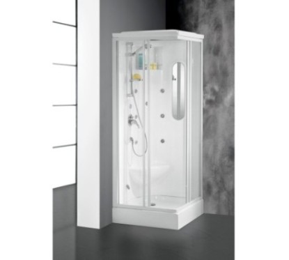 ORIONE Cabina doccia multifunzione 80x80xh.215 cm. completa di sola rubinetteria