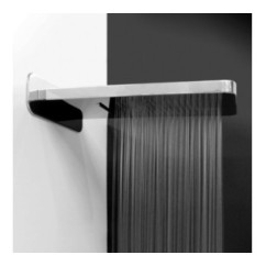 FRANCIA 206 Soffione mensola a pioggia+cascata 550x280xh32 in acciaio inox finitura super mirror