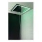 SQUARE Soffione ad incasso quadro 580x580 getto pioggia + cascata + nebbia + cornice LED in acciaio inox finitura super mirror
