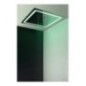 SQUARE Soffione ad incasso quadro 580x580 getto pioggia + cascata + nebbia + cornice LED in acciaio inox finitura super mirror