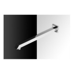 BRACCIO QUADRO 150 Braccio quadro a muro L. 400x25 in acciaio inox finitura super mirror
