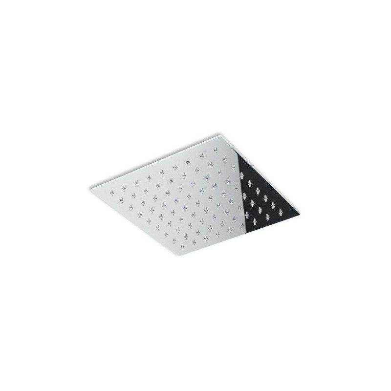 MESSICO 120 Soffione quadro saldato 250x250 getto a pioggia in acciaio inox finitura satinato