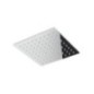 MESSICO 120 Soffione quadro saldato 250x250 getto a pioggia in acciaio inox finitura satinato