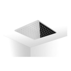 INDIA 105 Soffione quadro saldato 400x400 getto a pioggia in acciaio inox finitura satinato