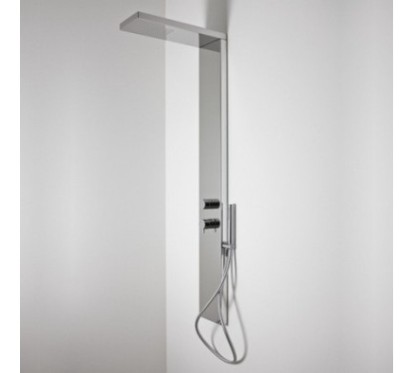 NORVEGIA 502 Pannello doccia Getto Pioggia + Doccetta in acciaio inox finitura satinato
