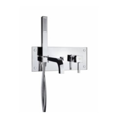 QUARZO monocomando vasca da incasso con duplex finitura cromo