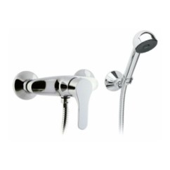 FLY monocomando doccia esterno frontale con duplex finitura cromo