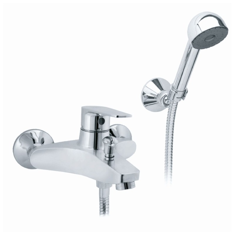 LINE monocomando vasca con duplex finitura cromo