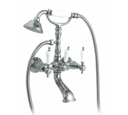 IRIS gruppo vasca con doccia finitura cromo