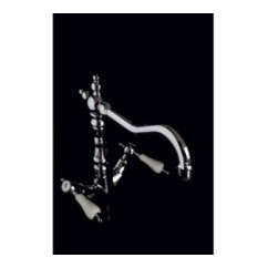 IRIS monoforo lavabo con scarico finitura cromo