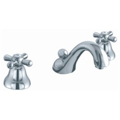 MAYA batteria lavabo con scarico finitura cromo