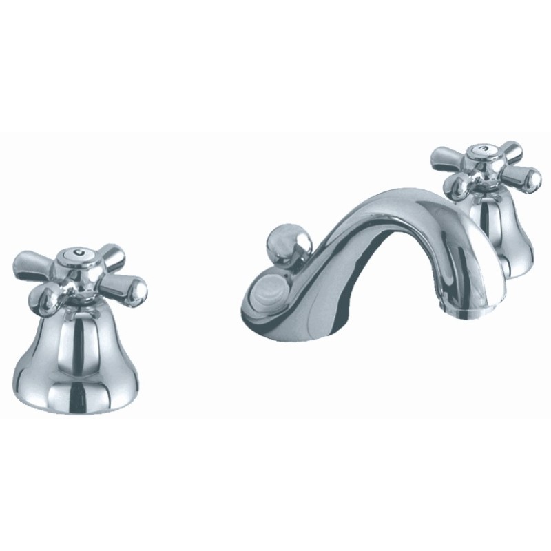 MAYA batteria lavabo con scarico finitura cromo