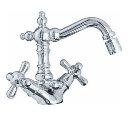 MAYA monoforo bidet decò con scarico finitura cromo