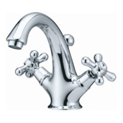 MAYA monoblocco lavabo con scarico finitura cromo