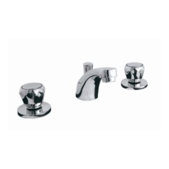 ECO2 batteria lavabo con scarico finitura cromo
