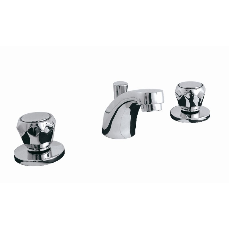 ECO2 batteria lavabo con scarico finitura cromo