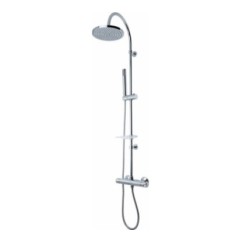 THERMO colonna doccia con termostatico e soffione in acciaio inox finitura cromo