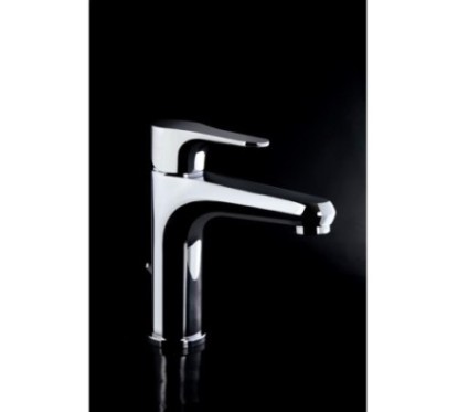 FLY monocomando lavabo con scarico finitura nero opaco + cromo