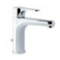 FLY monocomando lavabo con scarico finitura nero opaco + cromo