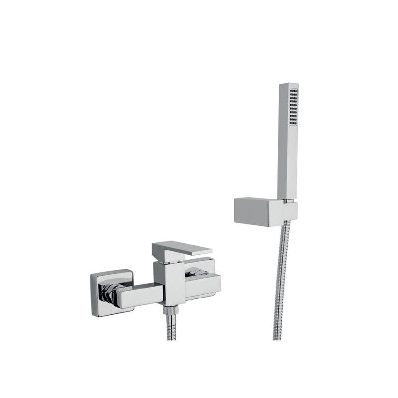 SLIM gruppo doccia esterno con duplex finitura oro rosa
