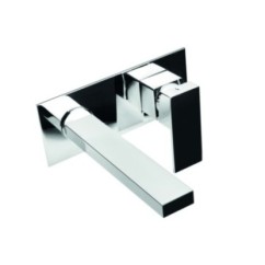 MANHATTAN monocomando lavabo a parete bocca 23 cm. finitura white gold