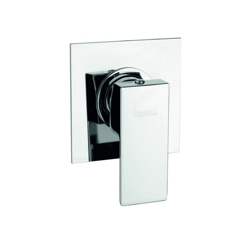 MANHATTAN monocomando doccia incasso con piastra minimal finitura white gold