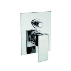 MANHATTAN monocomando doccia incasso con deviatore e piastra minimal finitura matt brushed nickel