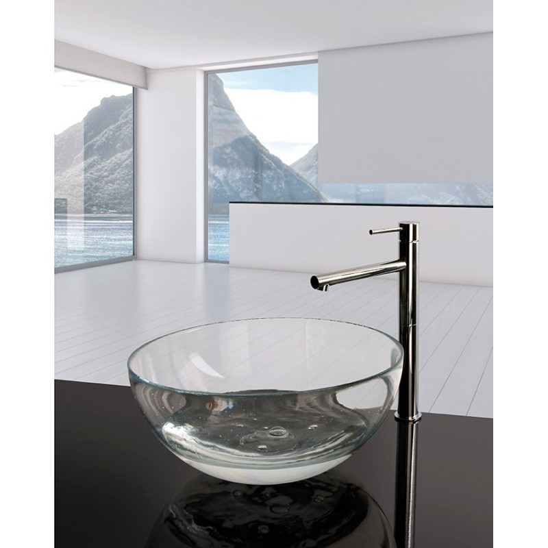 DOMUS miscelatore monocomando per lavabo alto finitura rame lucido