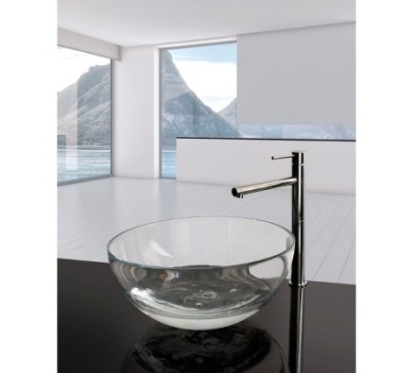 DOMUS miscelatore monocomando per lavabo alto finitura graphite